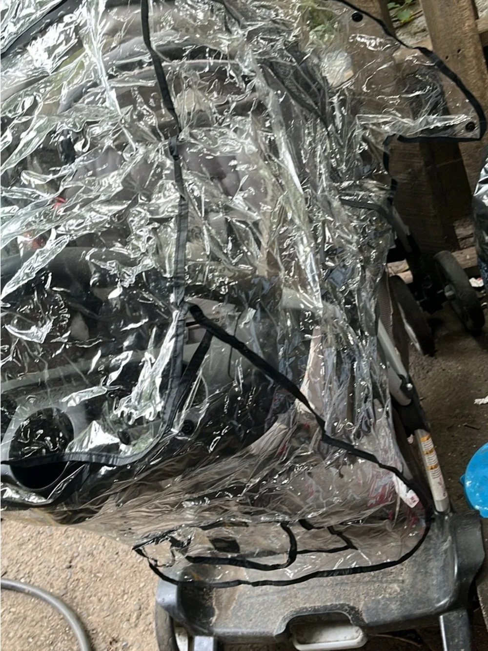 Plastic stroller cover